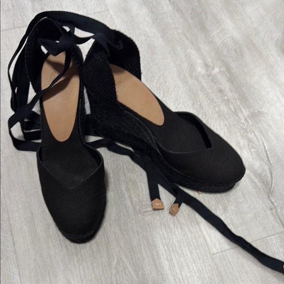 Castaner Black Espadrille Wedges - Picture 2 of 7